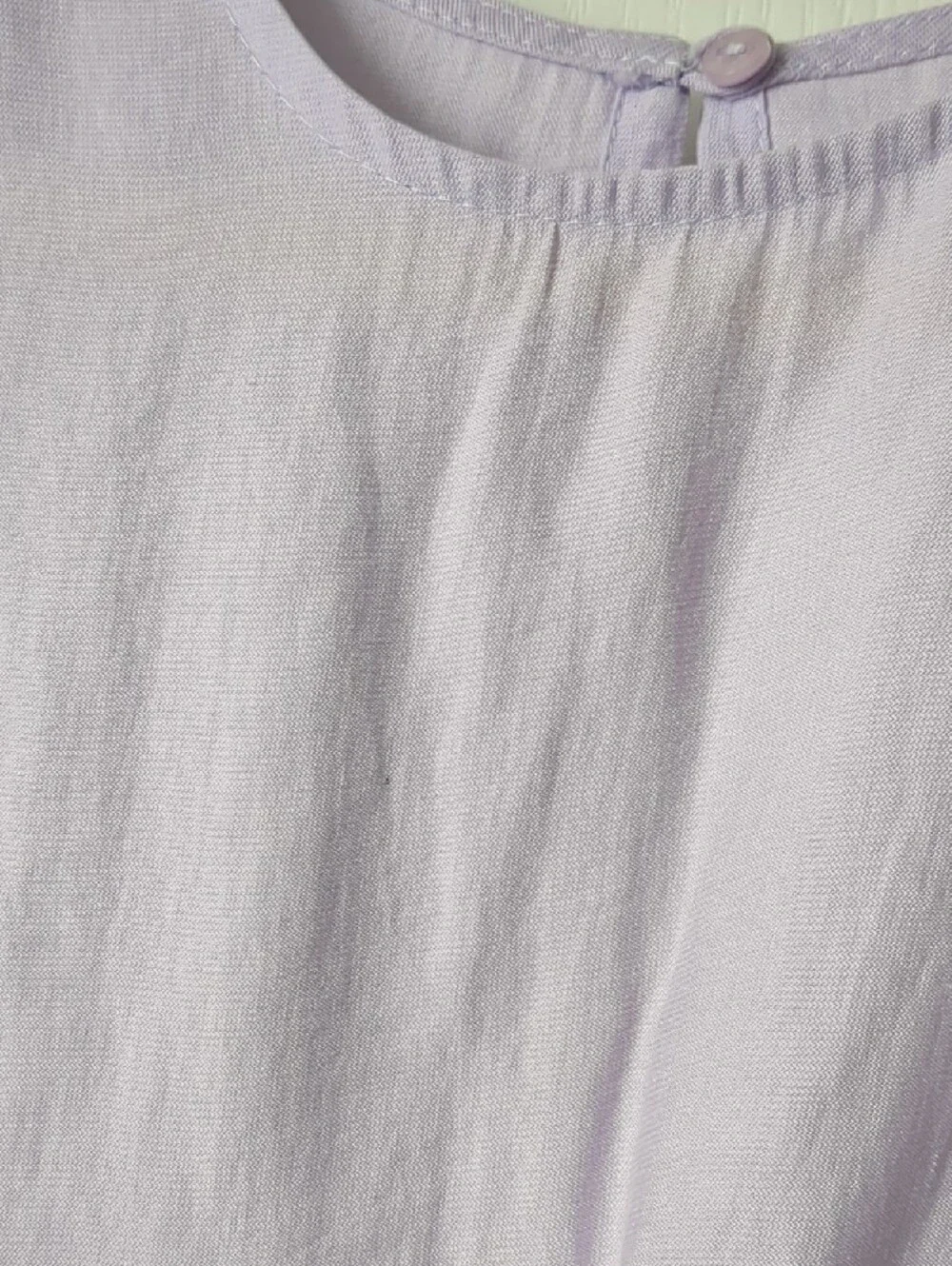 ZARA Girls Lilac Puff-Sleeve Tiered Dress